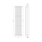 Hydraulic Radiator with Flat Elements in Traffic White Steel - Plum Viadurini