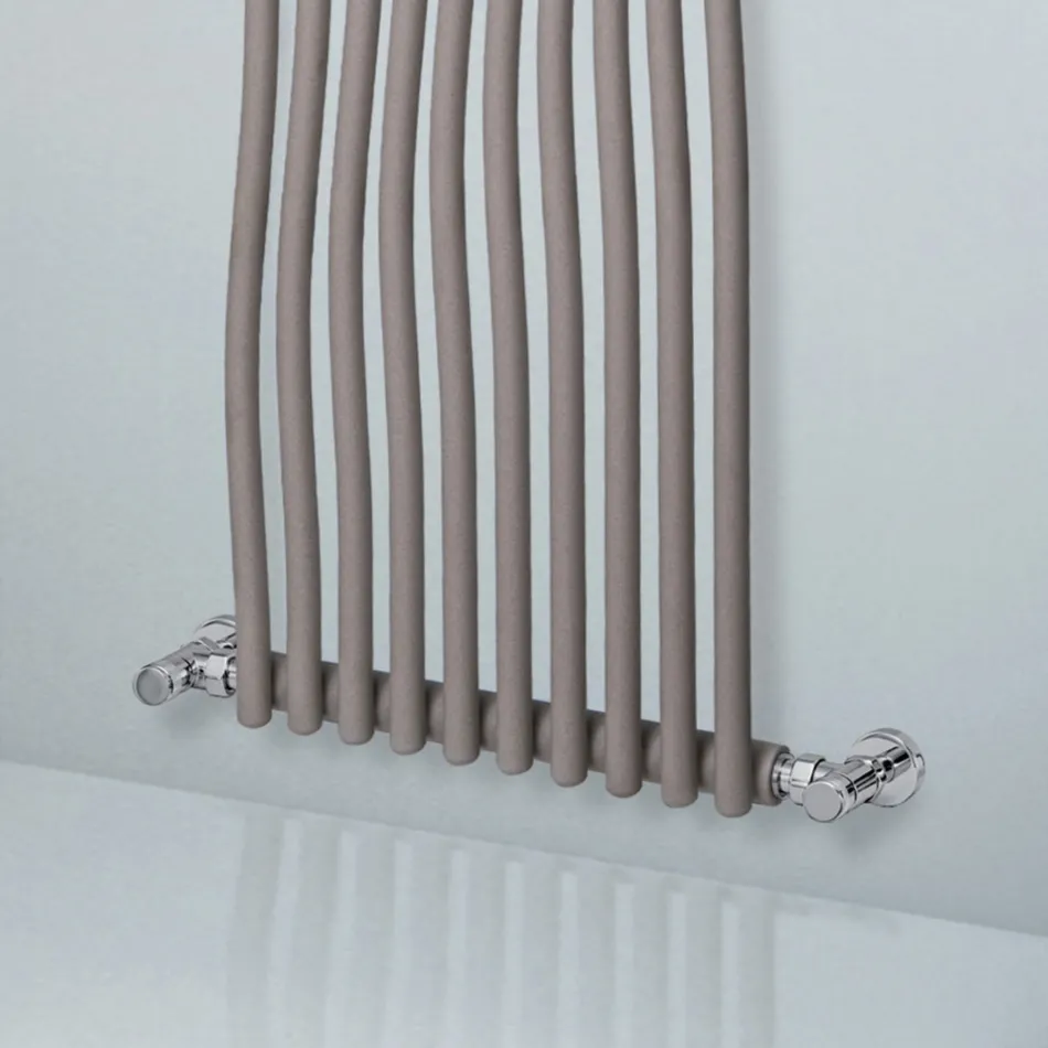 Hydraulic Radiator with Curved Vertical Elements Made in Italy - Ribes Viadurini