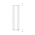 Hydraulic Radiator with Single Series of Flat Elements Made in Italy - Zabaione Viadurini