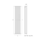 Hydraulic Radiator with Triple Series of Vertical Elements Made in Italy - Cenci Viadurini
