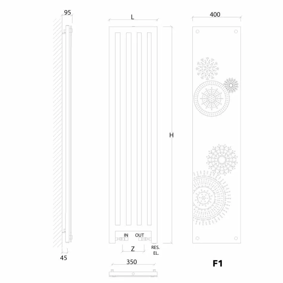 Hydraulic Design Thermowell with Cover New Dress by Scirocco H Viadurini