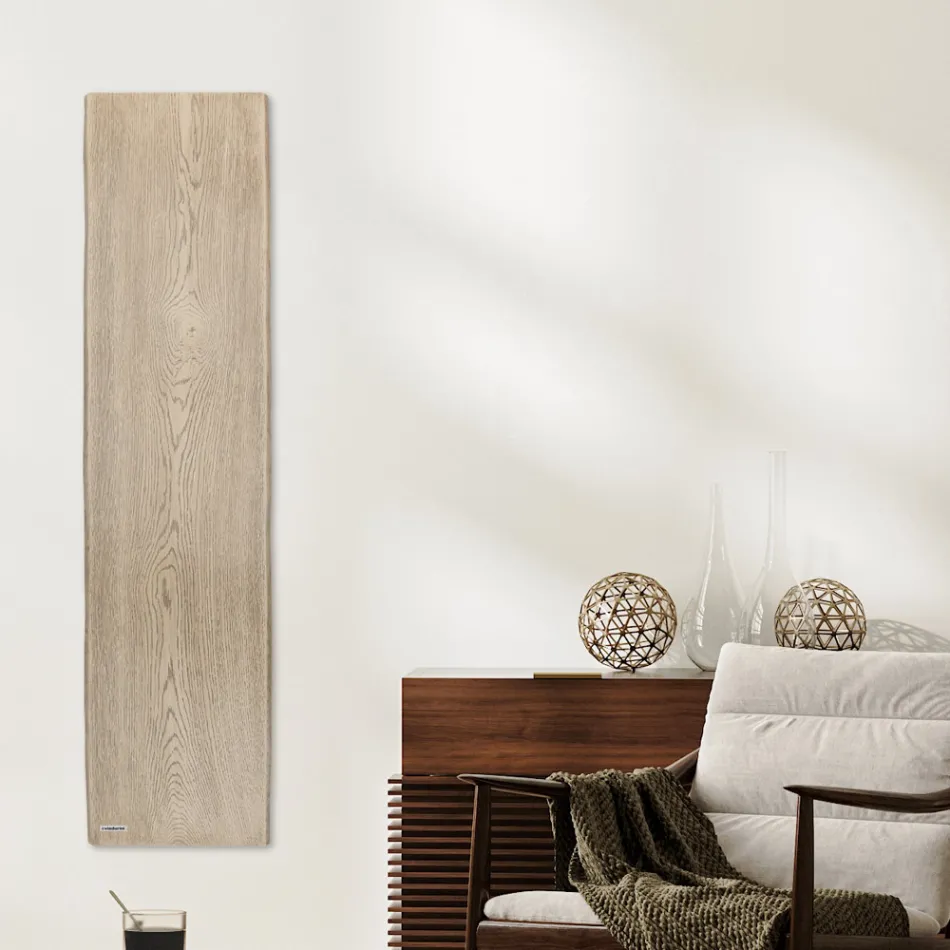 Hydraulic radiator with wood finish in Italian marble powder - Wood50 Viadurini