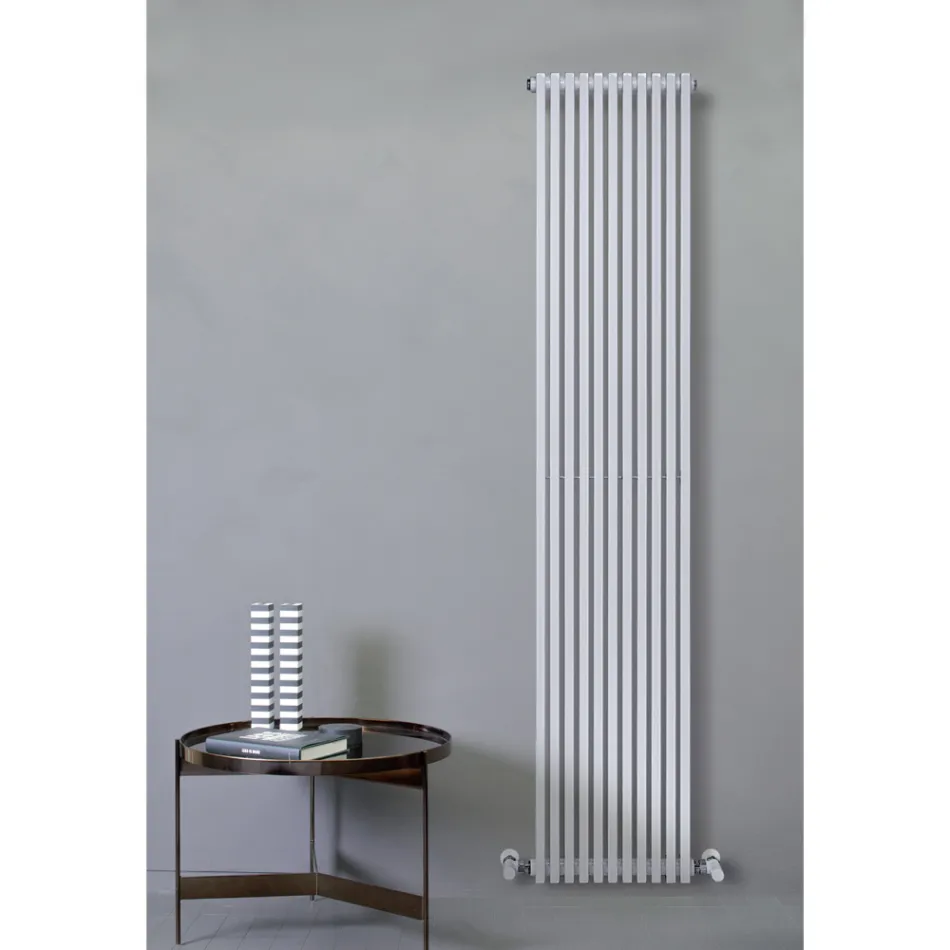 Hydraulic Radiator in Steel Traffic White Finish Made in Italy - Cup Viadurini