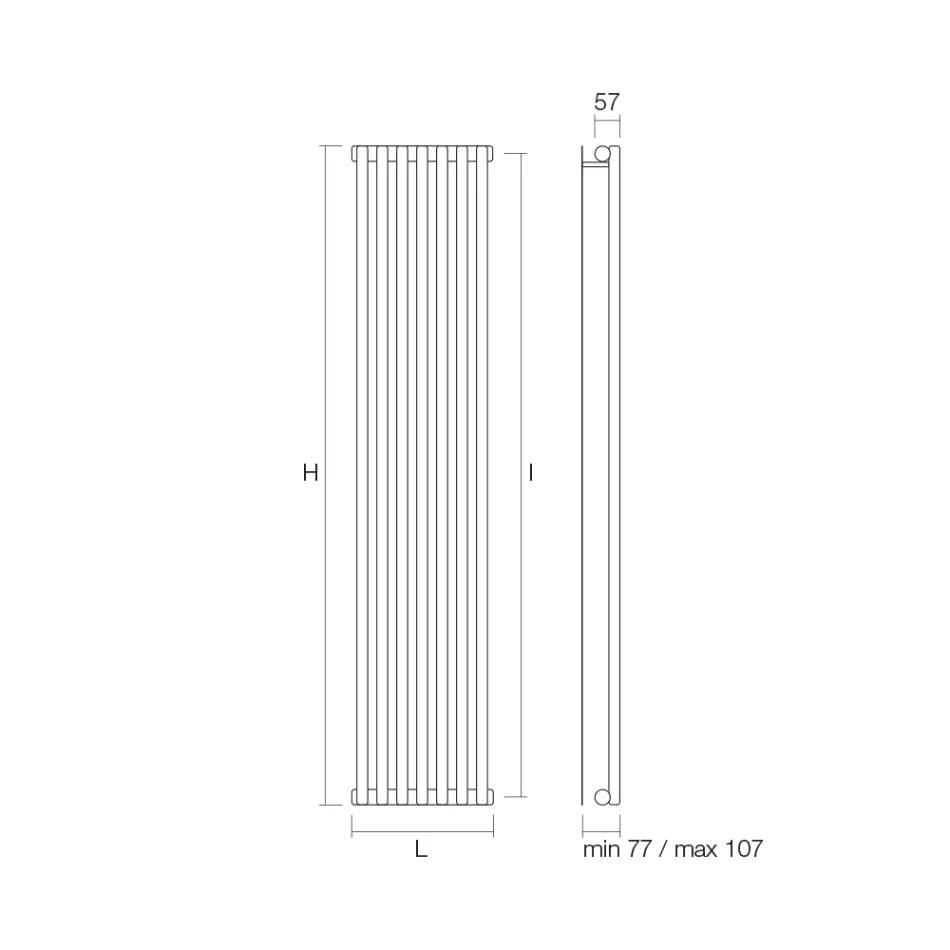 Hydraulic Radiator Made in Carbon Steel Made in Italy - Cannoli Viadurini