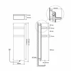 Vertical Electric Design Towel Radiator up to 1000 watt - Rebel Viadurini