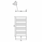 Radiator Towel Heater Bathroom Square Design in Steel 412 W - Tower Viadurini