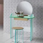 Makeup Dressing Table with Mirror and Glass Drawer 3 Finishes - Salvie Viadurini