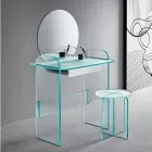 Makeup Dressing Table with Mirror and Glass Drawer 3 Finishes - Salvie Viadurini