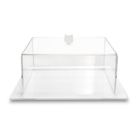 Transparent Plexiglass Square Cake Pan Made in Italy 2 Sizes - Crotone Viadurini