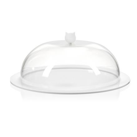 Transparent Plexiglass Round Cake Pan Made in Italy 2 Sizes - Crotone Viadurini