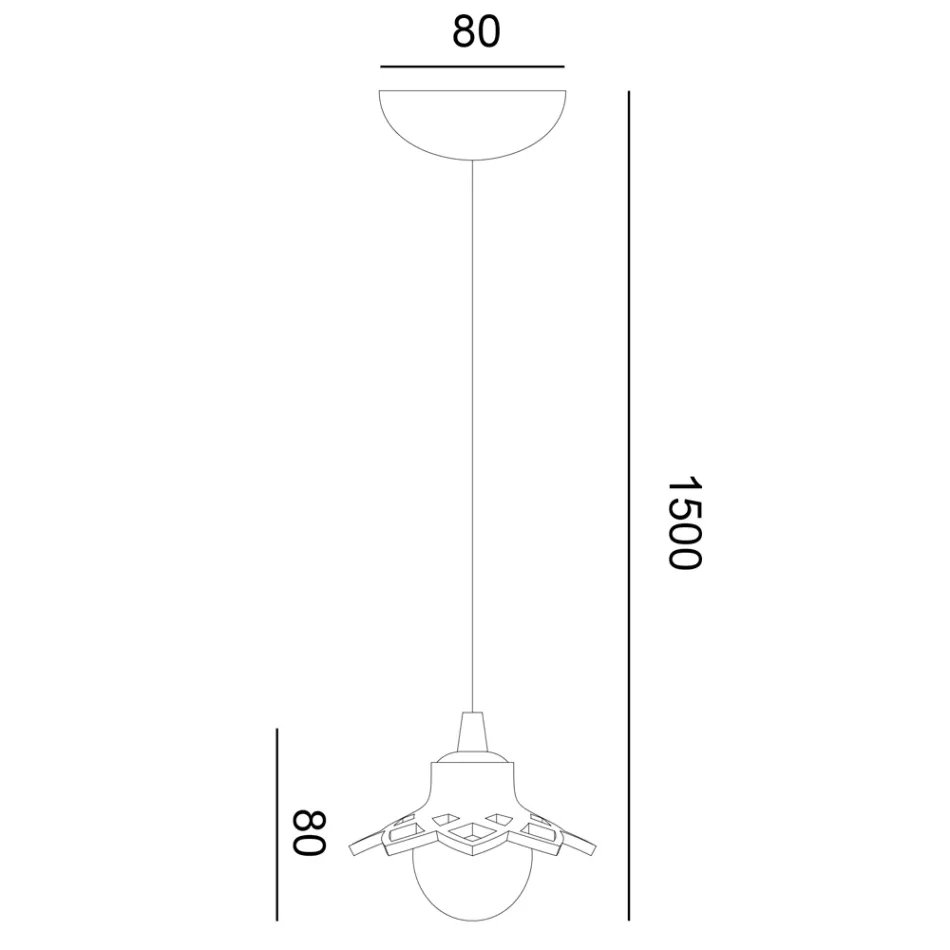 Toscot Apuane terracotta suspension lamp without rosette Made in Tuscany Viadurini