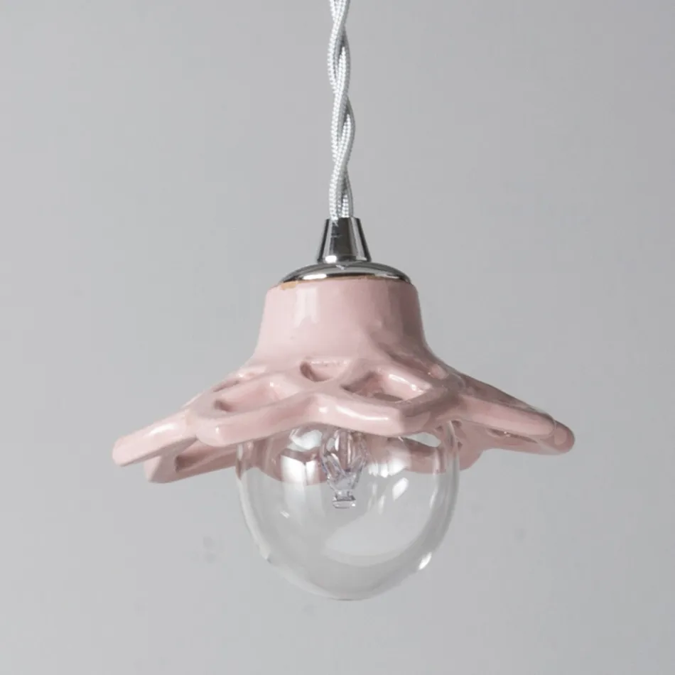 Toscot Apuane terracotta suspension lamp without rosette Made in Tuscany Viadurini