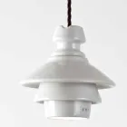 Toscot Battersea suspended lamp with terracotta plate Viadurini