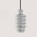 Toscot Battersea white ceramic pendant lamp, modern design made in Italy
