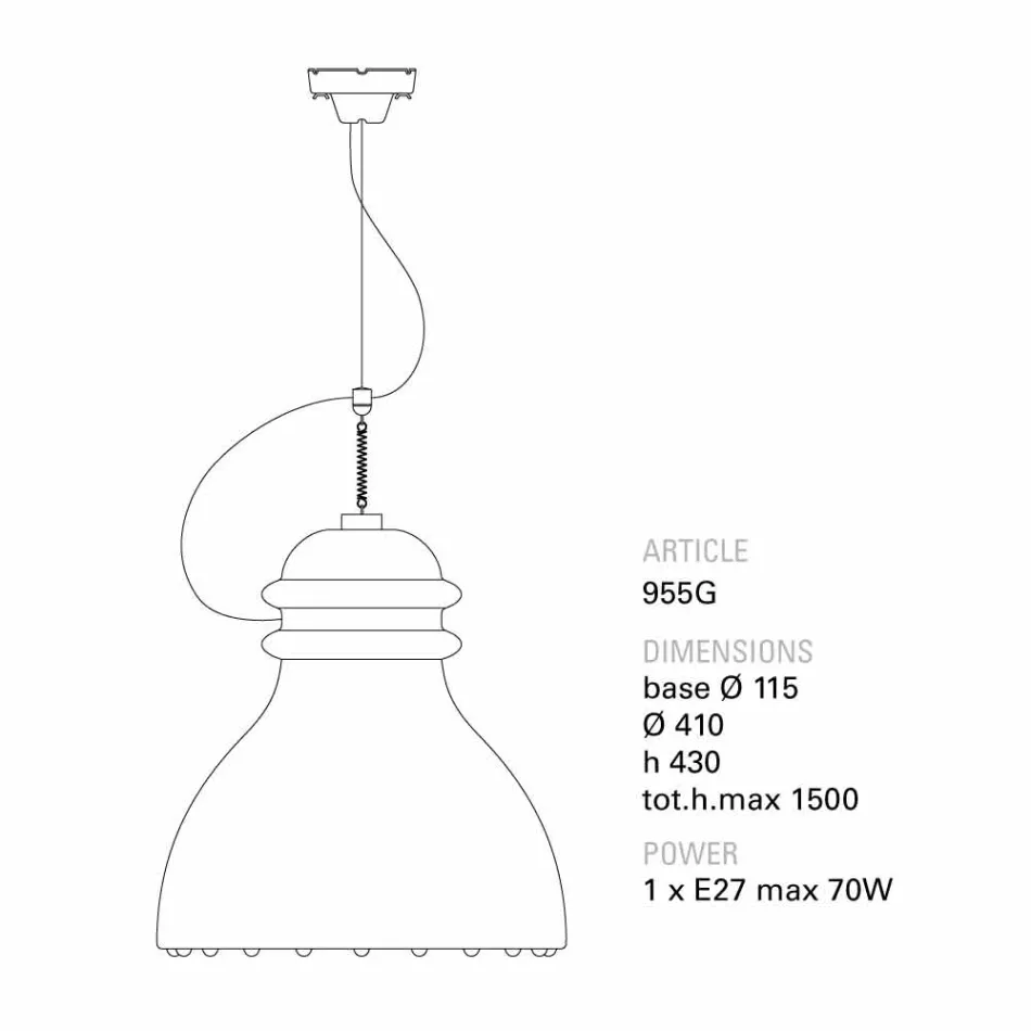 Toscot Battersea contemporary ceramic pendant lamp Viadurini