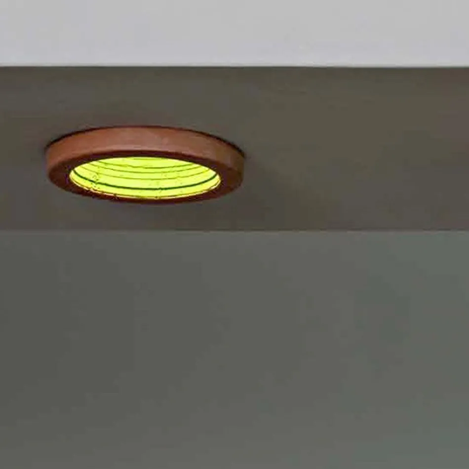 Toscot Carso recessed spotlight Ø14 cm in terracotta made in Tuscany Viadurini