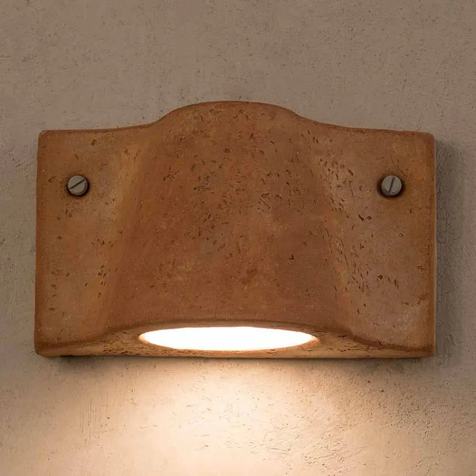 Toscot Lido indoor / outdoor terracotta wall lamp made in Italy Viadurini