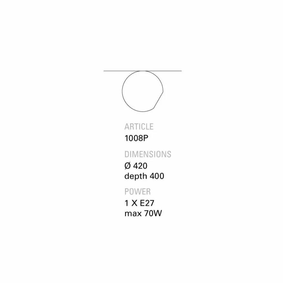 Toscot Newton ceiling lamp / oblique terracotta applique Viadurini