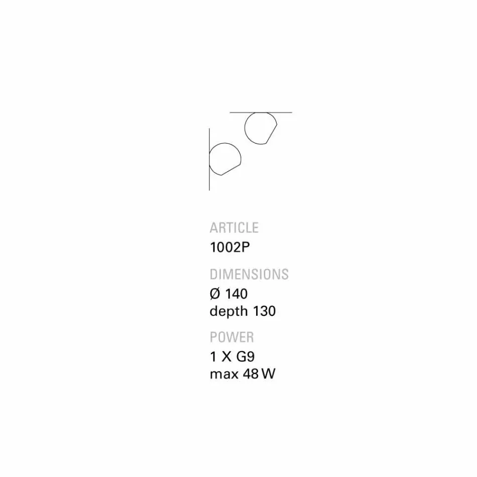 Toscot Newton ceiling lamp / oblique terracotta applique Viadurini