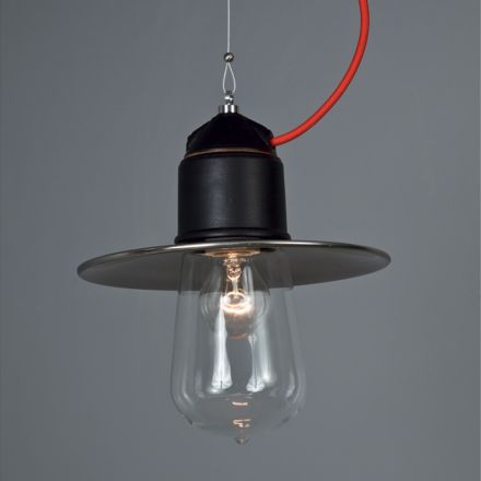 Toscot Novecento terracotta suspension lamp with rosette Viadurini