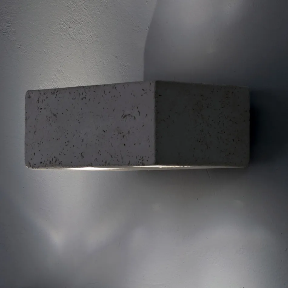 Toscot Smith LED terracotta garden wall light, made in Tuscany Viadurini