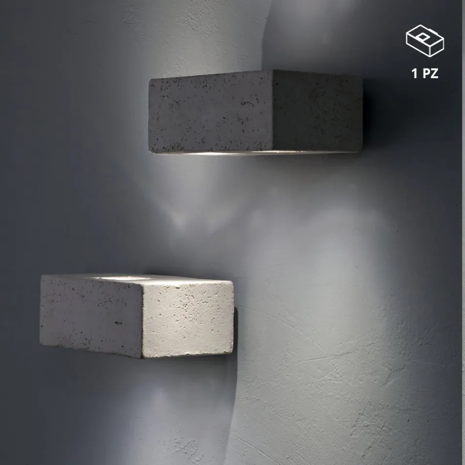 Toscot Smith LED terracotta garden wall light, made in Tuscany Viadurini