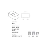 Toscot Smith LED terracotta garden wall light, made in Tuscany Viadurini