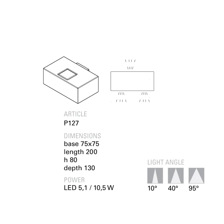 Toscot Smith LED terracotta garden wall light, made in Tuscany Viadurini