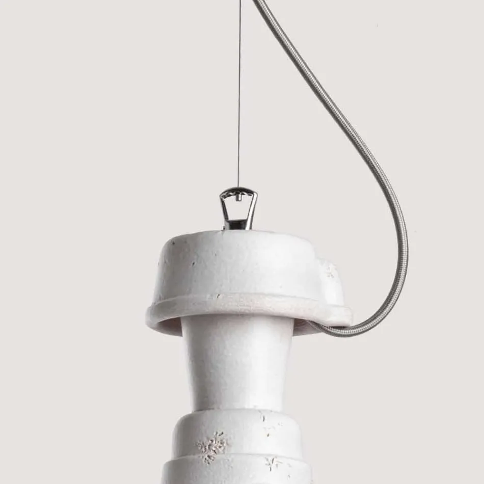 Toscot Torino hand-made terracotta suspension lamp Viadurini