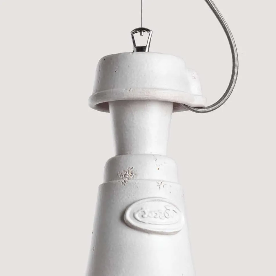 Toscot Torino hand-made terracotta suspension lamp Viadurini