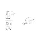 Toscot Traffic ceramic and metal wall light produced in Tuscany Viadurini