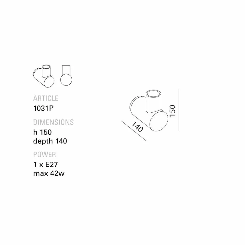 Toscot Traffic wall lamp made of ceramic made in Tuscany Viadurini