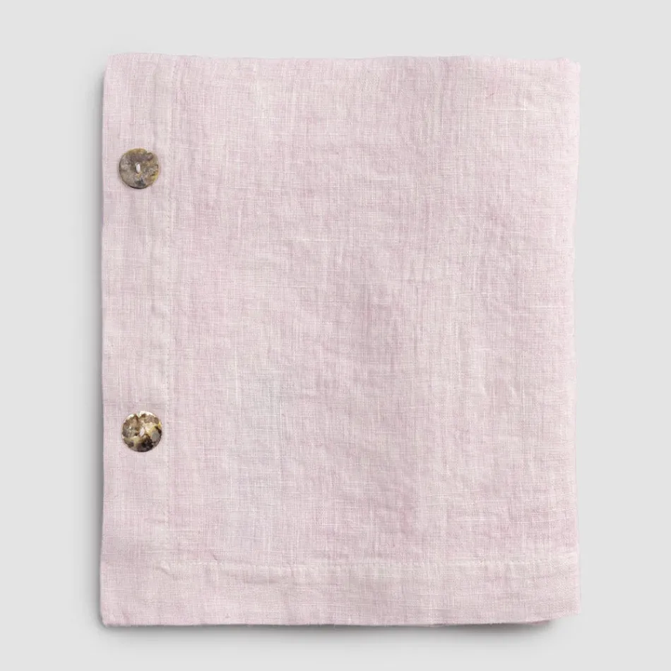 Modular Tablecloth in Colored Linen with Buttonholes and 10 Buttons - Mediterranean Viadurini