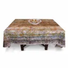 Tablecloth of Italian Art with Hand Printed Cotton One Piece - Brands Viadurini