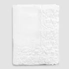 White or Butter Linen Tablecloth with Farnese Lace Rectangular Design - Kippel Viadurini
