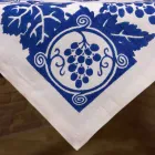 High Artistic Linen Tablecloth with Italian Art Hand Print - Brands Viadurini