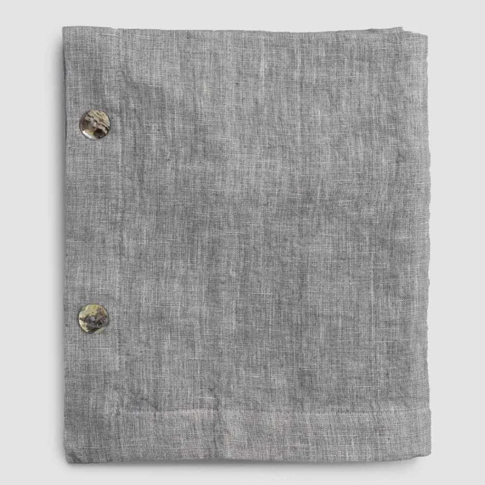 Rectangular Linen Tablecloth with Buttonholes and 10 Buttons, Luxury - Mediterranean Viadurini