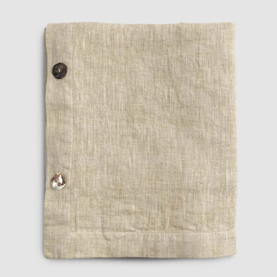 Rectangular Linen Tablecloth with Buttonholes and 10 Buttons, Luxury - Mediterranean Viadurini