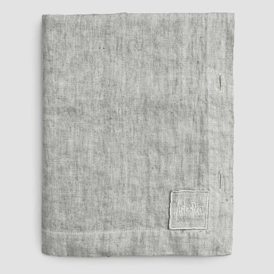 Rectangular Linen Tablecloth with Buttonholes and 12 Luxury Buttons - Mediterranean Viadurini