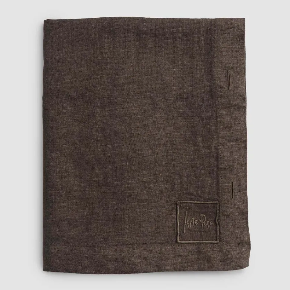 Rectangular Linen Tablecloth with Buttonholes and 12 Luxury Buttons - Mediterranean Viadurini