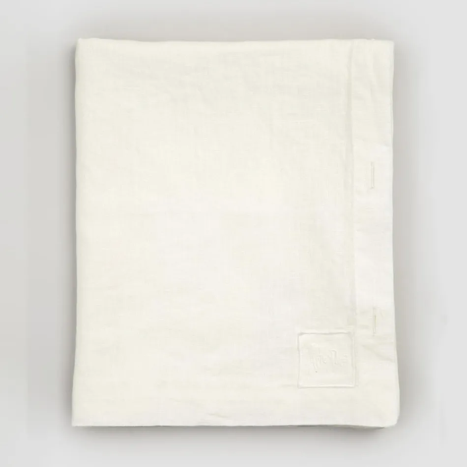 Rectangular Linen Tablecloth with Buttonholes and 12 Luxury Buttons - Mediterranean Viadurini