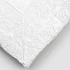 Luxury White Rectangular Linen Tablecloth with Frame or Lace - Davinci Viadurini