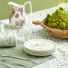 Printed Linen Tablecloth with Delicate Vegetal Fantasy Made in Italy - Velvet Viadurini