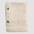 Luxury Modular Colored Linen Tablecloth with Buttonholes and 12 Buttons - Mediterranean Viadurini