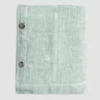 Luxury Modular Colored Linen Tablecloth with Buttonholes and 12 Buttons - Mediterranean Viadurini