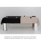 Luxury Modular Colored Linen Tablecloth with Buttonholes and 12 Buttons - Mediterranean Viadurini