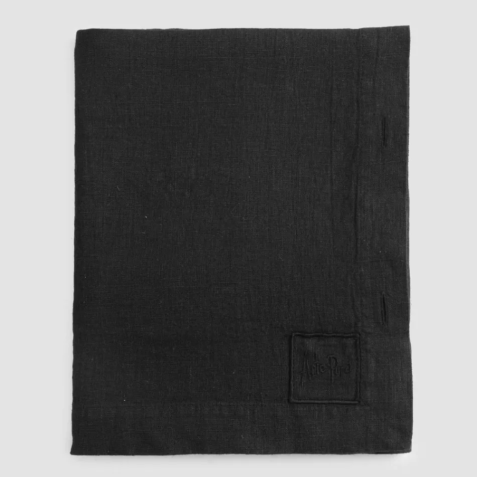 Luxury Modular Colored Linen Tablecloth with Buttonholes and 12 Buttons - Mediterranean Viadurini