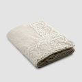 Beige Linen Rectangular Tablecloth with Farnese Luxury Artisan Lace - Kippel