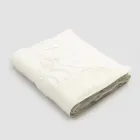 Rectangular Tablecloth in White Linen, Frame and Embossed Fold Edge - Mippel Viadurini