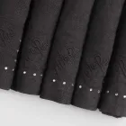 Linen Napkins with Black or Butter Crystals, 6 Pieces Italian Luxury - Prezio Viadurini